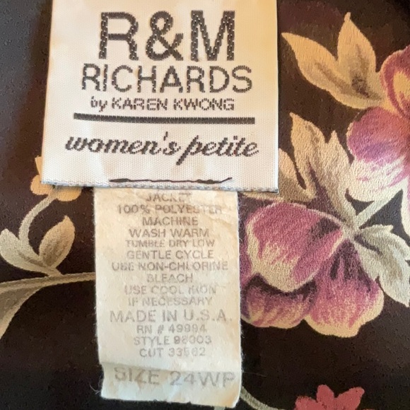 R & M Richard’s Size 24WP Printed Dress With Jacket - Picture 14 of 14